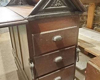 Incredible MARK CROSS & COMPANY  Antique Tack / Saddle Cabinet with iron attachments. A rare opportunity to own this special piece.