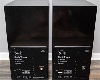 Pair of NHT SubTwo Audio/ Video Reference Systems Speakers 