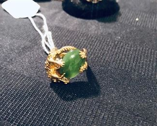 10kt Gold and Jade Ring