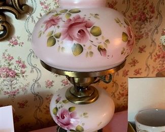 Victorian style two globe lamp