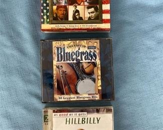 Eight country/bluegrass CDs