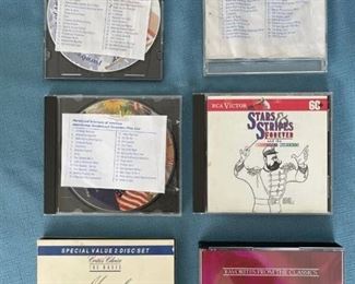 Eight CDs featuring patriotic and match music