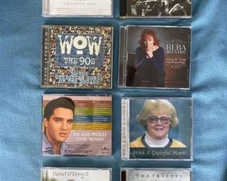 Eight inspirational CDs featuring Elvis, Reba, and more