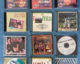 Twelve CDs featuring music from around the world