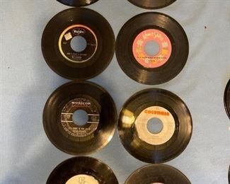 Eight oldies but goodies 45 rpm records featuring Bread, Pitney, Four Seasons, Kingsmen and more