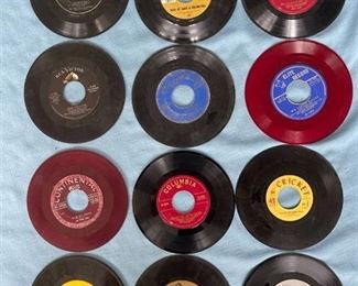 Twelve oldies oldies 45 rpm records