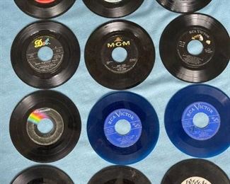 Twelve oldies oldies 45 rpm records featuring show tunes