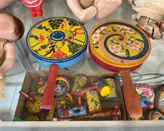 Old Tin Litho Noisemakers