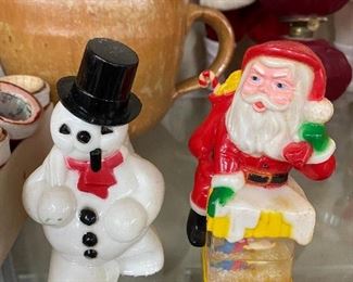 Vintage Christmas Santa and Snowman
