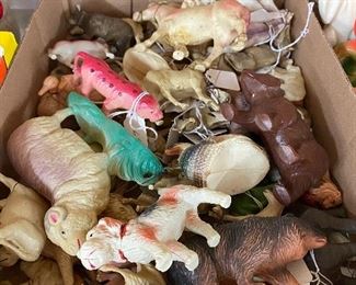 Assorted Old Celluloid Deer and Assorted Animals