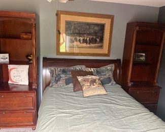 SLEIGH BED, WALL UNITS CAN BE USED TOGETHER OR APART