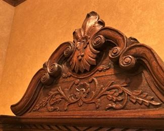 Detailed carving on the top