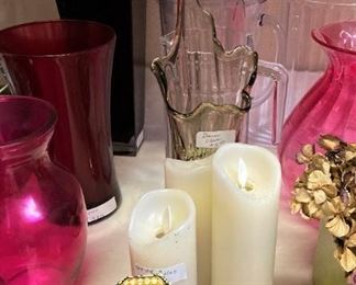 Vases and candles