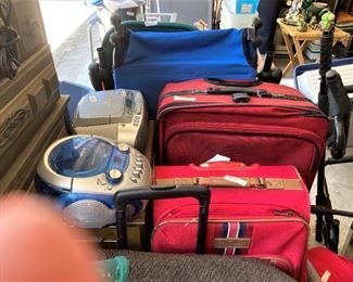 Some of the many suitcases