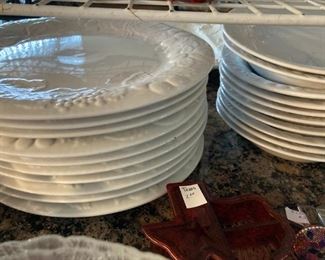 35 pieces of white dishes