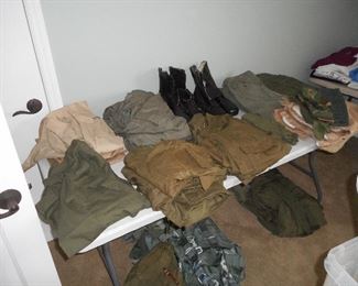 Vintage US Army Military Clothes (Shirts, Pants, Boots, Pilot Coveralls, etc)