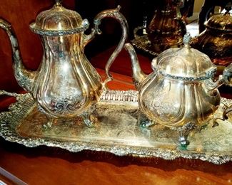Silver plate, serving pieces