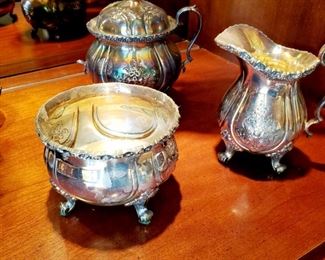 Silver plate, serving pieces