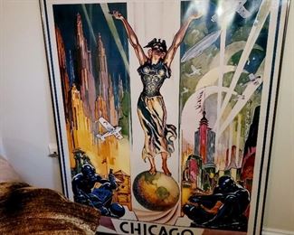 Framed  reproduction  poster, Chicago World's Fair