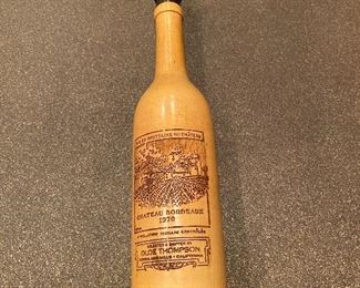 Wooden wine bottle pepper mill