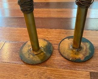 Pair/metal candlesticks