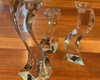 Modern glass candle holders (3)