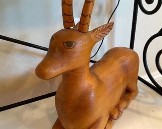 Large carved antelope 