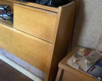 Headboard, footboard and one nightstand