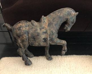 Must SEE! Antique cast iron horse! 