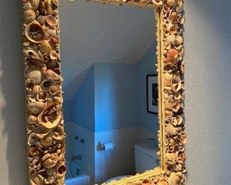 Large seashell mirror