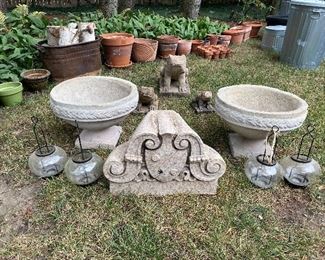 Antique Terre Cotta & Concrete Garden Items