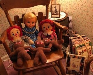 Rocker, Vintage Doll, Raggedy Ann & Andy