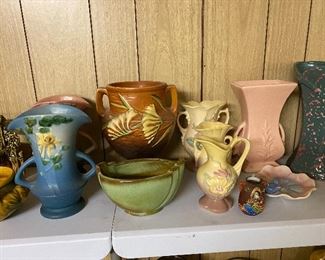 Roseville, Frankoma, Hull and McCoy pottery