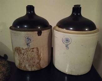 5 Gallon stoneware jugs