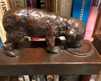 Edith B. Parsons bronze dog bookends