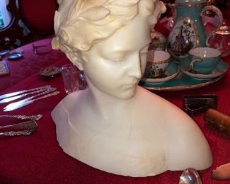 Large unsigned marble bust