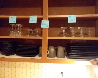 glassware and dish set