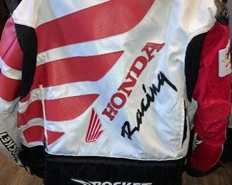 Joe Rocket Honda vintage style jacket - zipper broken, includes liner vest