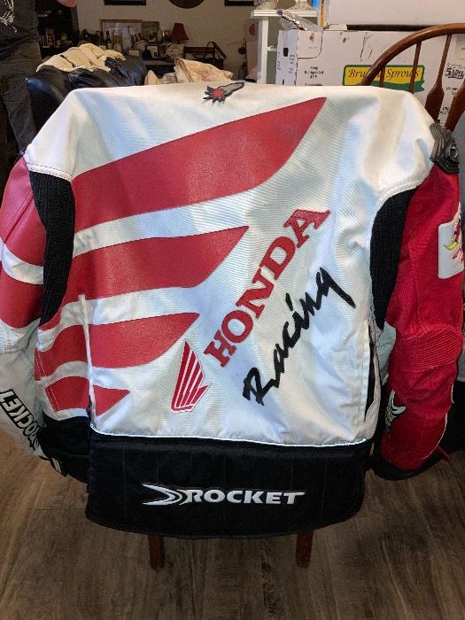 Joe Rocket Honda vintage style jacket - zipper broken, includes liner vest