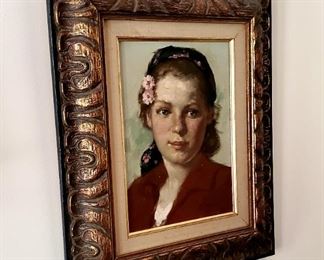 portrait oil painting by Hungarian artist 