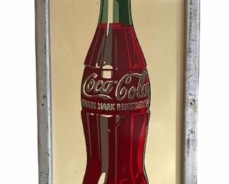 Porcelain Coke sign 36x18
Original frame

