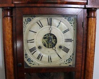 Detail of face on antique wall clock