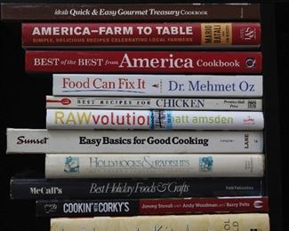Some of the hundreds of antique, vintage, and contemporary cook books that are at the sale!