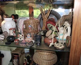 Part of the large collection of Native American pottery, jewelry, bead work, baskets, etc.  Please look for more photos to be added over the coming weeks!