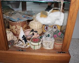 Part of the large collection of Native American pottery, jewelry, bead work, baskets, etc.  Please look for more photos to be added over the coming weeks!