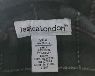 Like new 80% wool Jessica London swing jacket size 20W