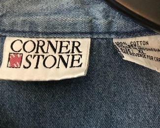 Corner Stone Woman's size XL denim shirt