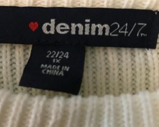 denim 24/7 woman's size 1X sweater