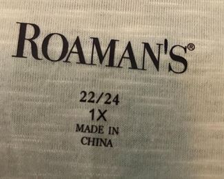 Roaman's women's size 1X 22/24 white top