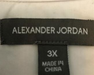 Alexander Jordan woman's size 3X white blouse